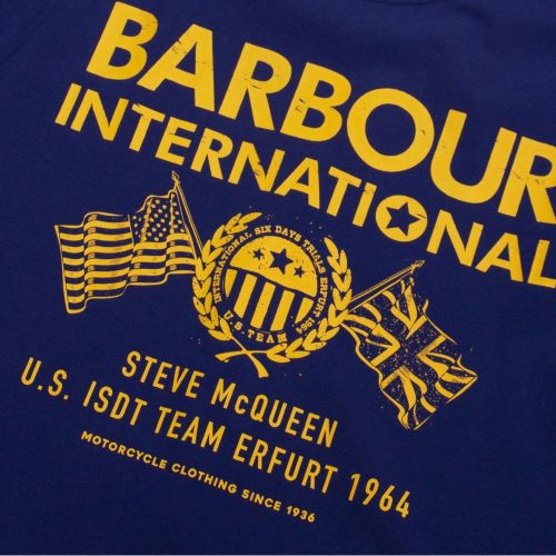 Mens Inky Blue Race Flags S/s T Shirt 56392 by Barbour Steve McQueen Collection from Hurleys