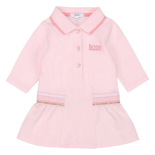 BOSS Baby Pale Pink Polo L/s Dress 75241 by BOSS from Hurleys