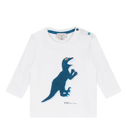 Baby White Vahan Dino L/s T Shirt 45929 by Paul Smith Junior from Hurleys