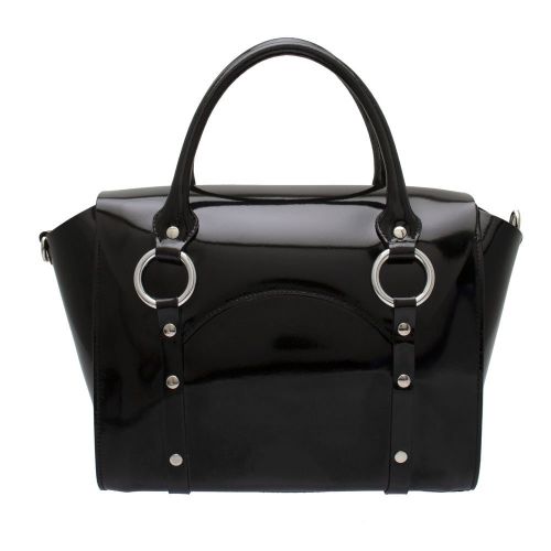 Womens Black Patent Betty Medium Handbag 86282 by Vivienne Westwood from Hurleys