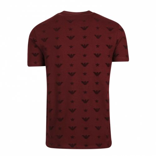 Mens Red Flock Eagle S/s T Shirt 45677 by Emporio Armani from Hurleys