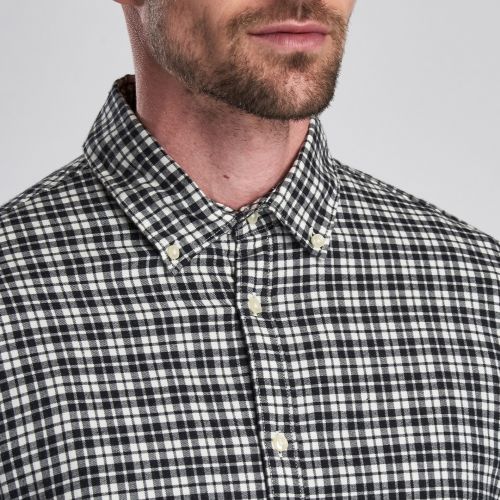 Mens Black Spacer Check L/s Shirt 46540 by Barbour International from Hurleys