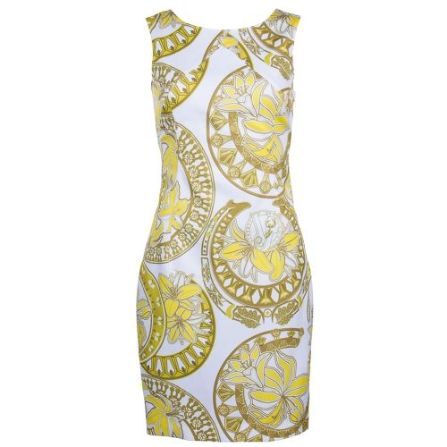 White & Gold Printed Dress 72689 by Versace Jeans from Hurleys