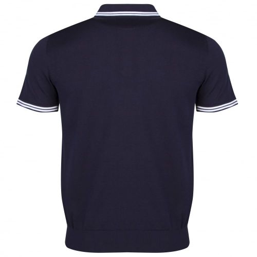 Mens Navy Tipped Knitted S/s Polo Shirt 22331 by Emporio Armani from Hurleys