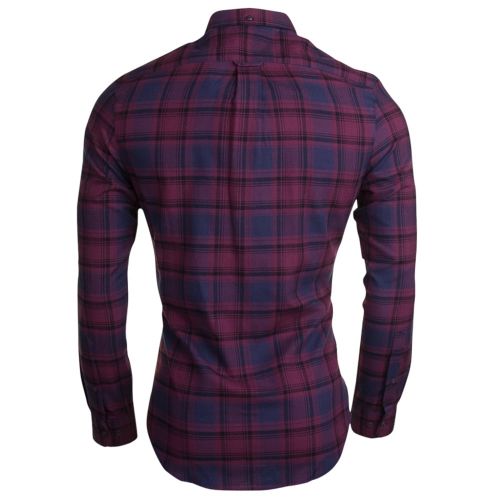 Mens Red Waithe Slim Fit L/s Shirt 15014 by Farah from Hurleys
