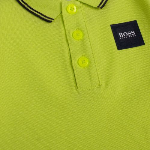 Toddler Lime Square Logo Tipped L/s Polo Shirt 75729 by BOSS from Hurleys