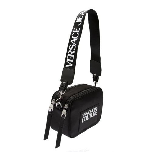Womens Black Branded Satin Camera Bag 51145 by Versace Jeans Couture from Hurleys