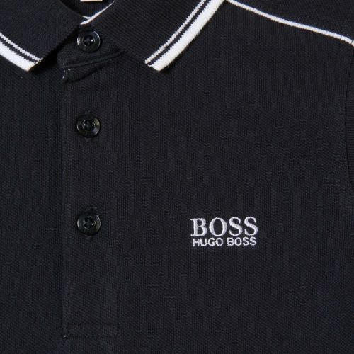 Boys Navy Tipped Branded S/s Polo Shirt 16680 by BOSS from Hurleys