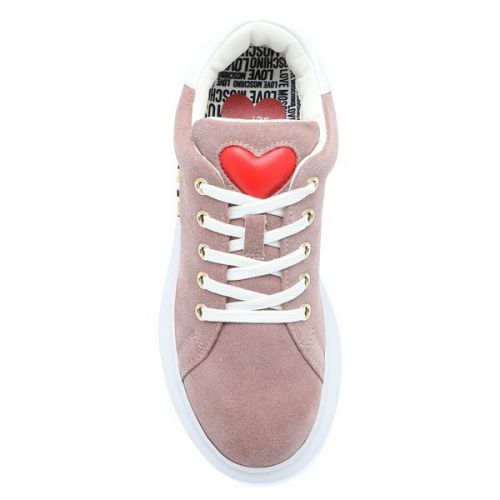 Womens Dusky Pink Love Suede Platform Trainers 110426 by Love Moschino from Hurleys