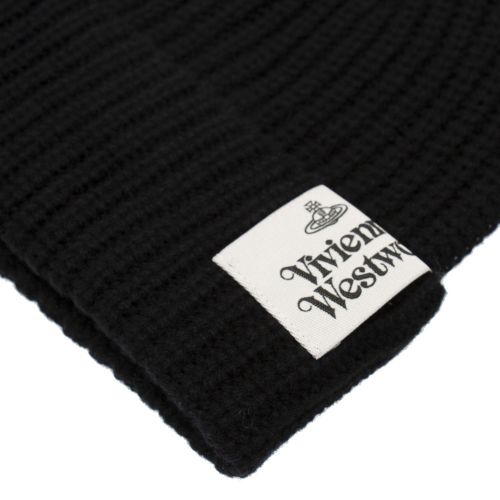 Black Knitted Beanie Hat 79417 by Vivienne Westwood from Hurleys