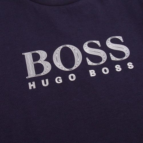 Boys Navy Graphic Logo S/s T Shirt 90317 by BOSS from Hurleys