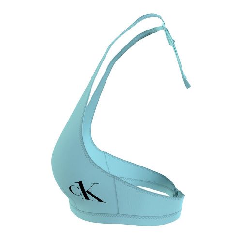 Womens Soft Turquoise Triangle Halter Neck Bikini Top 88208 by Calvin Klein from Hurleys