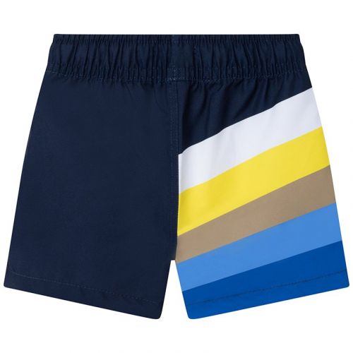 Toddler Navy Stripe Leg Swim Shorts 105222 by BOSS from Hurleys