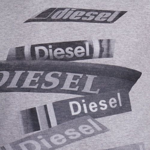 Mens Grey T-Diego-QD S/s T Shirt 11152 by Diesel from Hurleys
