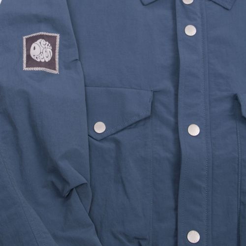 Mens Blue Pocket Nylon Overshirt 49206 by Pretty Green from Hurleys