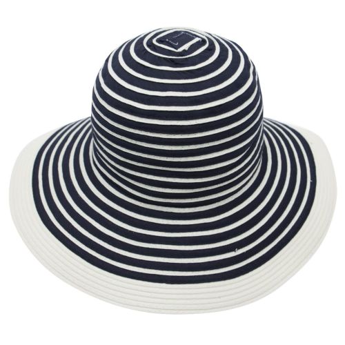 Womens Navy Stripe Sealand Sun Hat 72323 by Barbour from Hurleys