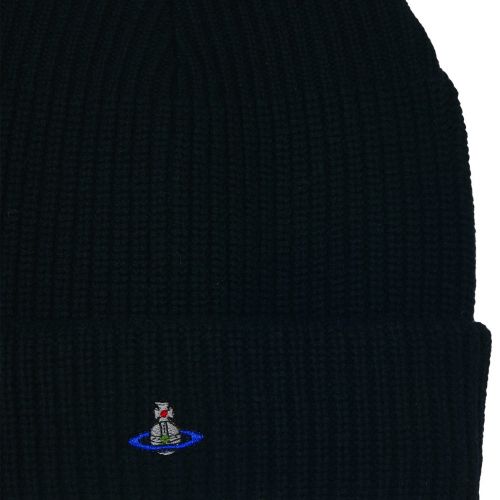 Mens Black Sporty Beanie Hat 97921 by Vivienne Westwood from Hurleys