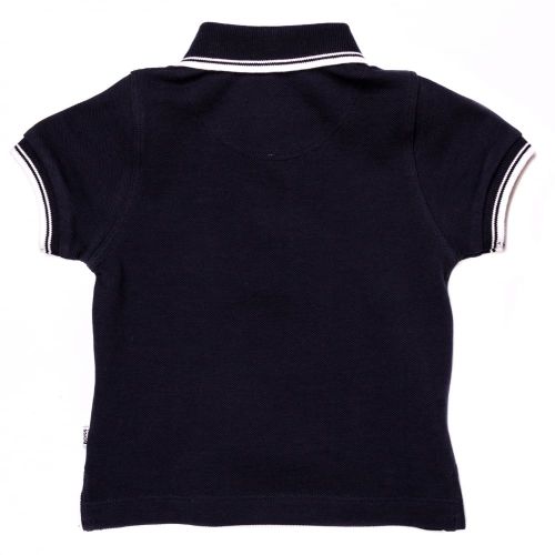 Baby Navy Branded Tipped S/s Polo Shirt 65332 by BOSS from Hurleys