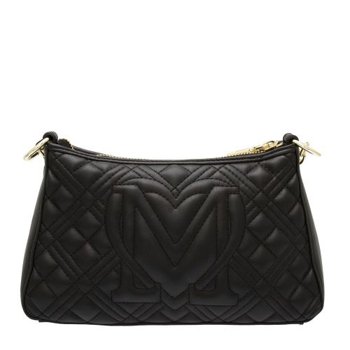 Womens Black Diamond Quilted Medium Bag 88996 by Love Moschino from Hurleys