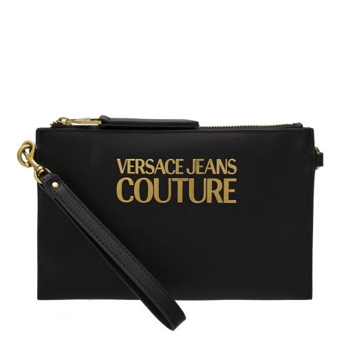Womens Black Logo Lock Pouch Clutch 85914 by Versace Jeans Couture from Hurleys