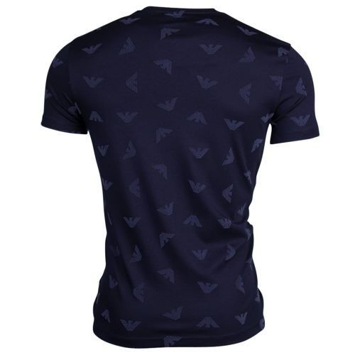 Mens Navy Eagle Print S/s T Shirt 11034 by Armani Jeans from Hurleys
