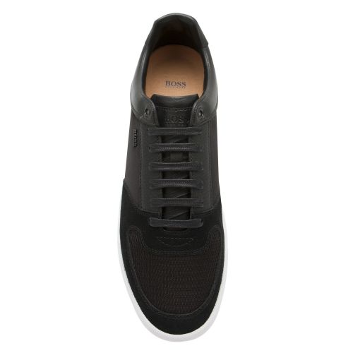 Mens Black Cosmo_Tenn Trainers 42737 by BOSS from Hurleys