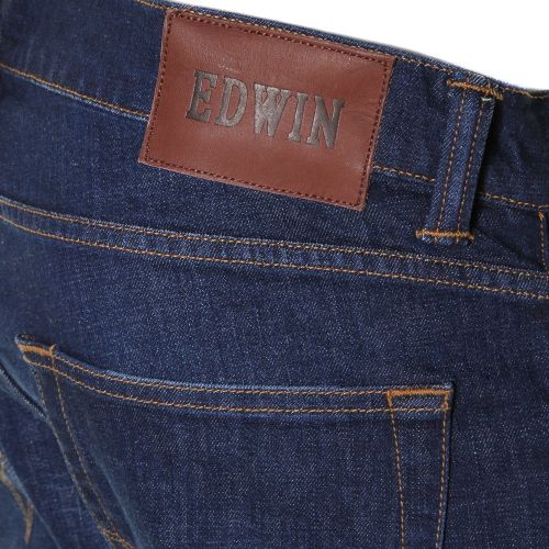 Mens 12.5oz F8.SO Blue Soak Wash ED-85 Slim Tapered Low Fit Jeans 18965 by Edwin from Hurleys