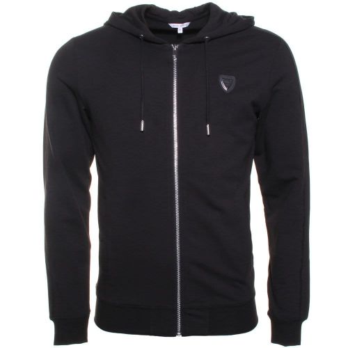 Mens Black Silver Label Hooded Sweat Top 14602 by Antony Morato from Hurleys