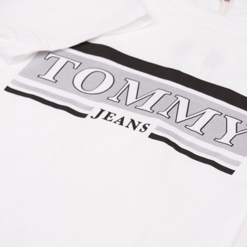 Womens White Metallic Logo S/s T Shirt 34719 by Tommy Jeans from Hurleys