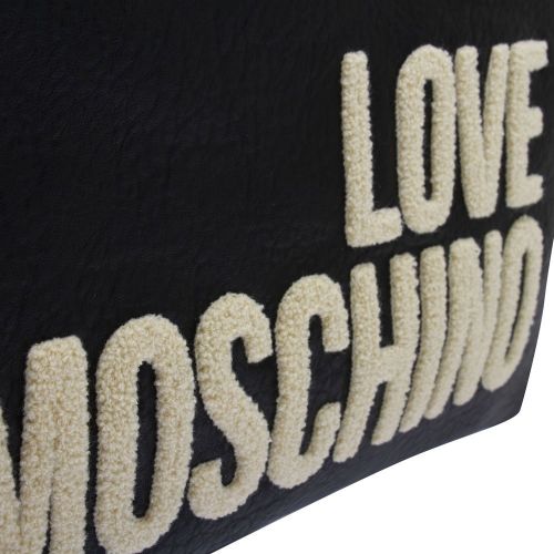 Womens Black Shearling Lined Shopper Bag 92735 by Love Moschino from Hurleys