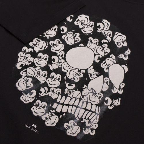 Mens Black Monkey Skull Regular Fit S/s T Shirt 35742 by PS Paul Smith from Hurleys