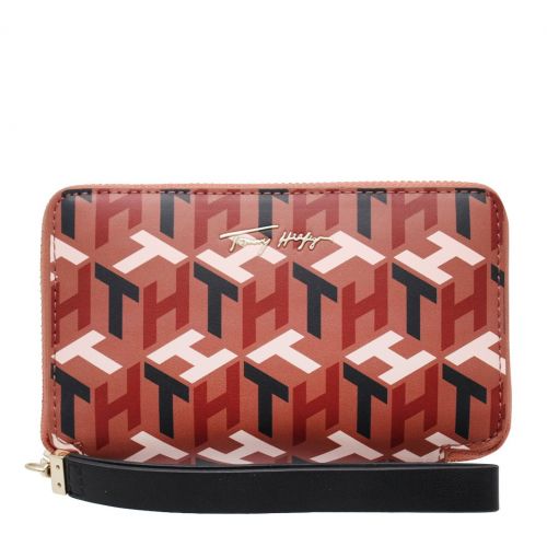 Womens Pink Mix Iconic Tommy Mono Medium Wallet 95024 by Tommy Hilfiger from Hurleys