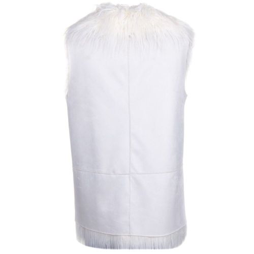 Womens Cream Faux Fur Reversible Gilet 67832 by Armani Jeans from Hurleys