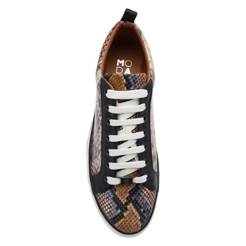Womens Navy Fioni Snake Trainers 44643 by Moda In Pelle from Hurleys