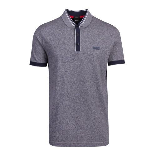 Athleisure Mens Navy Paddy 2 Trim Regular Fit S/s Polo Shirt 80799 by BOSS from Hurleys