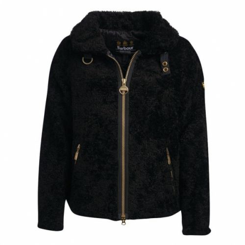 Womens Black Langstone Casual Teddy Jacket 46724 by Barbour International from Hurleys