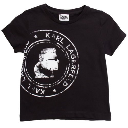 Karl Lagerfeld Boys Black KARL S/s Tee Shirt 7526 by Karl Lagerfeld Kids from Hurleys