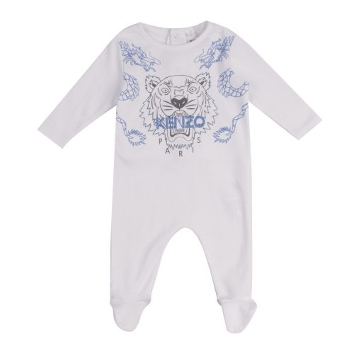 Baby Optic White Tiger Babygrow 45797 by Kenzo from Hurleys