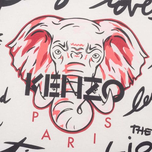Girls Off White Elephant Loves S/s T Shirt 92512 by Kenzo from Hurleys