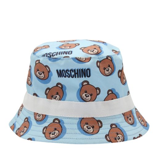 Baby Sky Blue Toy Shadow Bucket Hat 58550 by Moschino from Hurleys