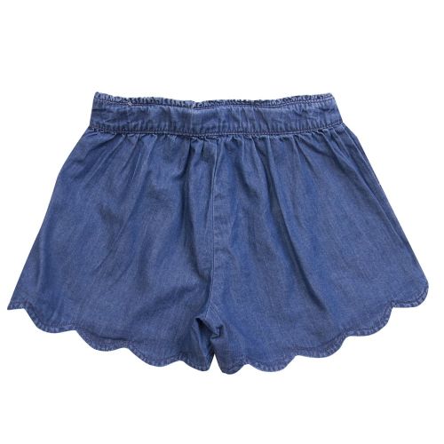 Girls Blue Embroidered Denim Shorts 22618 by Mayoral from Hurleys