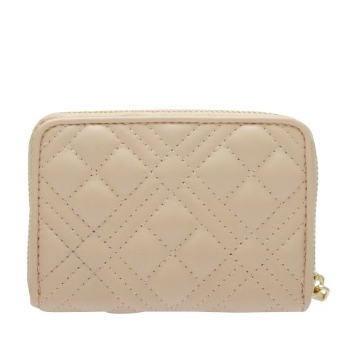 Womens Natural Diamond Quilted Small Zip Around Purse 89008 by Love Moschino from Hurleys