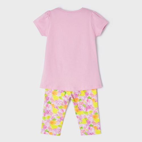 Girls Mauve Embroidered T Shirt + Leggings Set 105252 by Mayoral from Hurleys