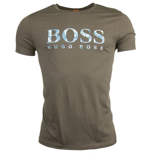 Mens Dark Green Tacket S/s Tee Shirt 6376 by BOSS from Hurleys