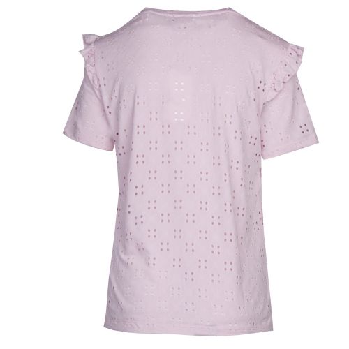 Womens Lilac Snow Vimsa Broderie Anglaise S/s T Shirt 35831 by Vila from Hurleys