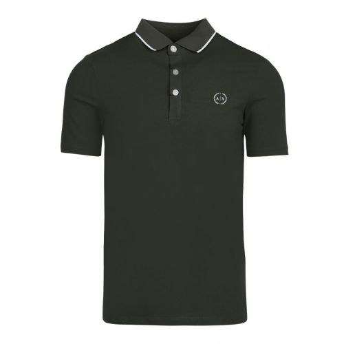 Mens Forest Green Tipped Regular Fit S/s Polo Shirt 96413 by Armani Exchange from Hurleys