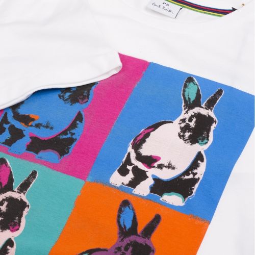 Womens White Art Rabbit S/s T Shirt 28650 by PS Paul Smith from Hurleys