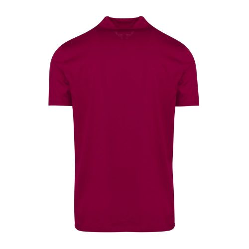 Mens Dark Red Dilvio Zip Collar S/s Polo Shirt 81192 by HUGO from Hurleys