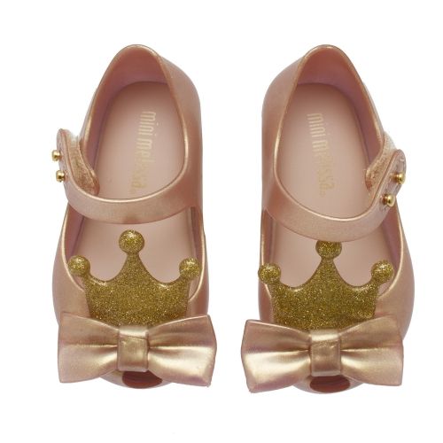 Girls Rose Gold Mini Ultragirl Princess Shoes (4-9) 44294 by Mini Melissa from Hurleys