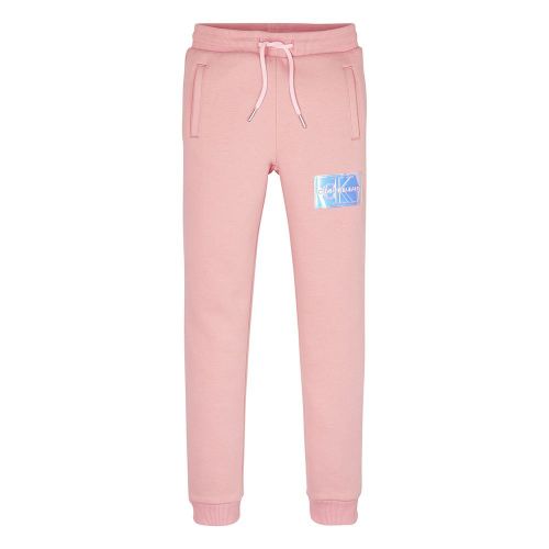 Girls Soothing Pink Monogram Badge Sweat Pants 77726 by Calvin Klein from Hurleys